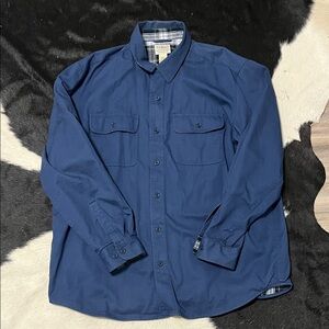 L.L. Bean Men's Navy Button Down Shirt